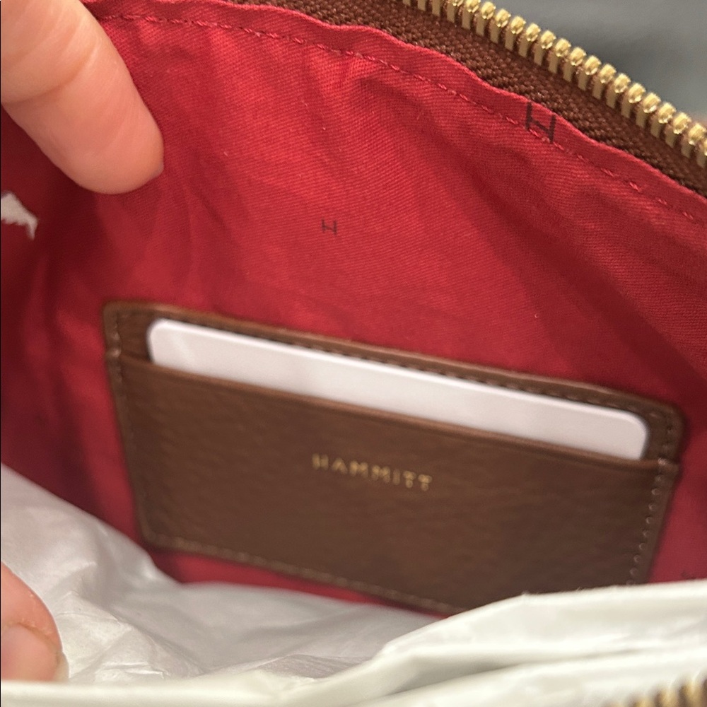 Hammitt Red Velvet Kyle-Monarch Crossbody with Gold Accents - Picture 9 of 11